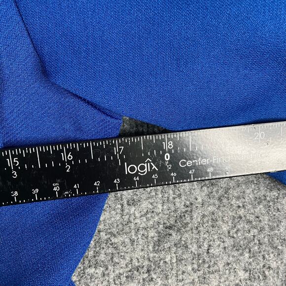 Vintage Jacket Womens Size M Blue Button Front Mod Style Retro 70s Look Blazer - Picture 4 of 6